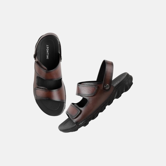 J.Fontini Men Brown Casual Slippers (SKU: 60-101-12-40)