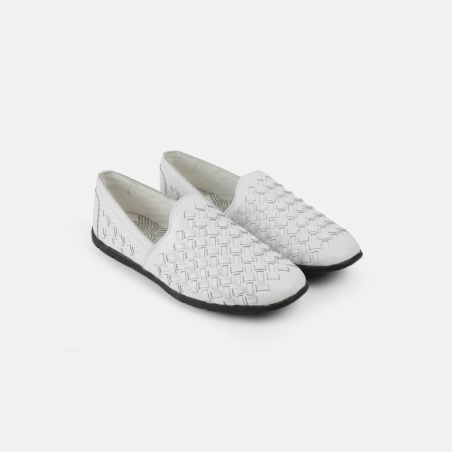 J.Fontini Men White Ethnic Jutis (SKU: 60-113-16-41)