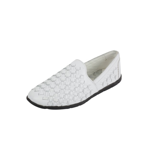 J.Fontini Men White Ethnic Jutis (SKU: 60-113-16-41)