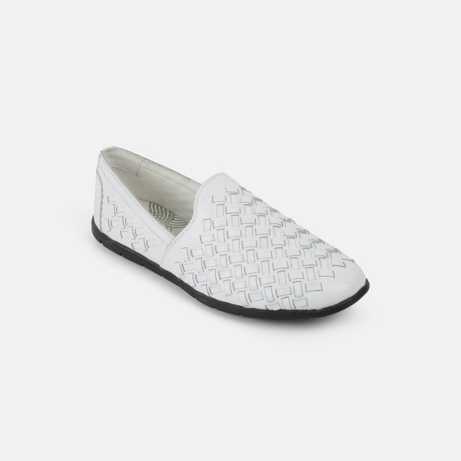 J.Fontini Men White Ethnic Jutis (SKU: 60-113-16-41)