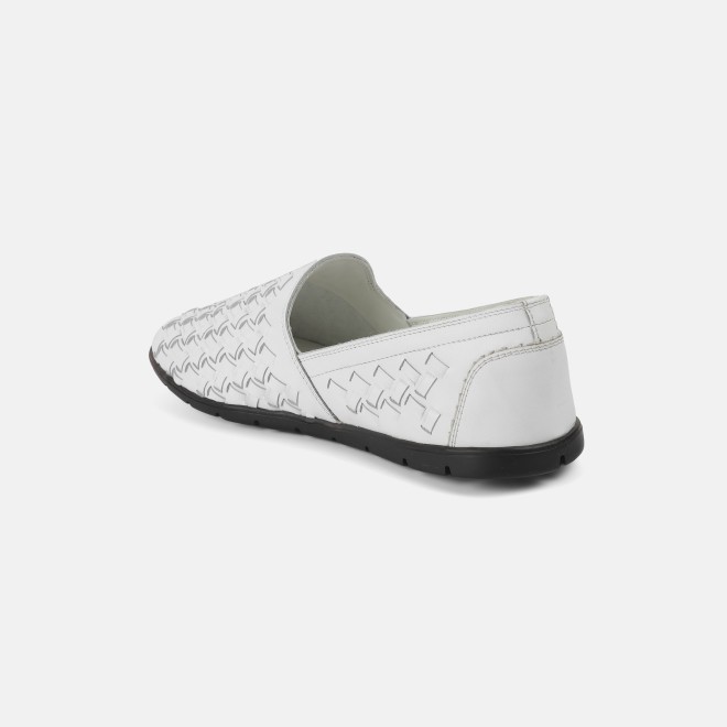 J.Fontini Men White Ethnic Jutis (SKU: 60-113-16-41)