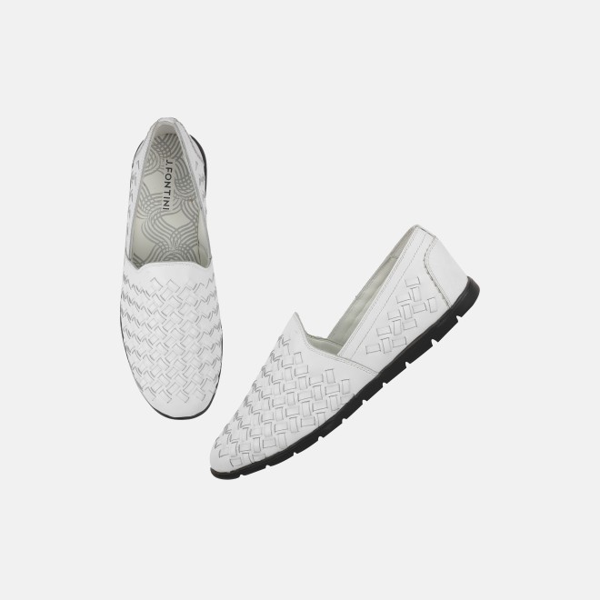 J.Fontini Men White Ethnic Jutis (SKU: 60-113-16-41)