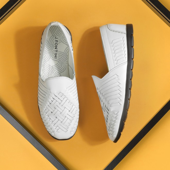 J.Fontini Men White Ethnic Jutis