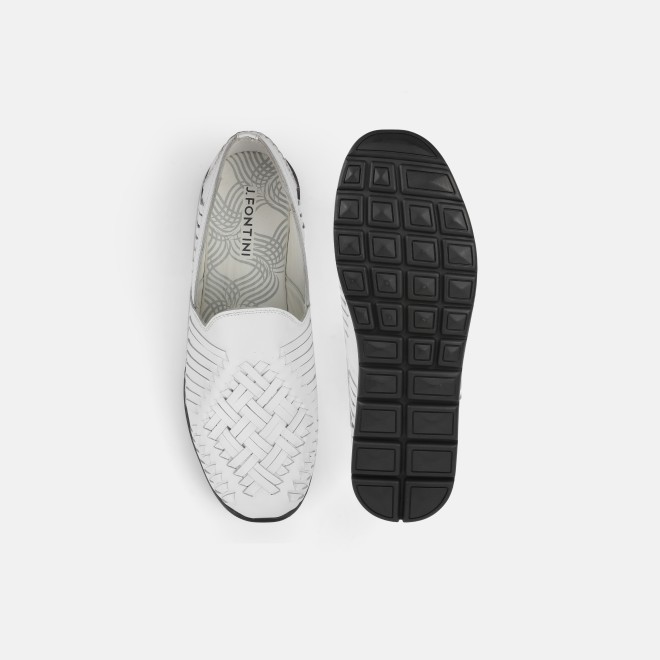 J.Fontini Men White Ethnic Jutis (SKU: 60-114-16-44)