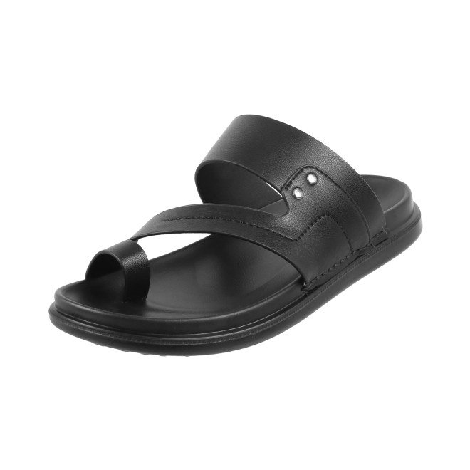 J.Fontini Men Black Casual Slippers (SKU: 60-1152L-11-46)