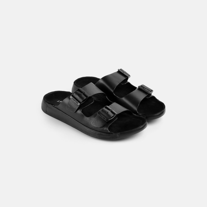 J.Fontini Men Black Casual Slippers (SKU: 60-118-11-40) J.Fontini Men Black Casual Slippers (SKU: 60-118-11-40)