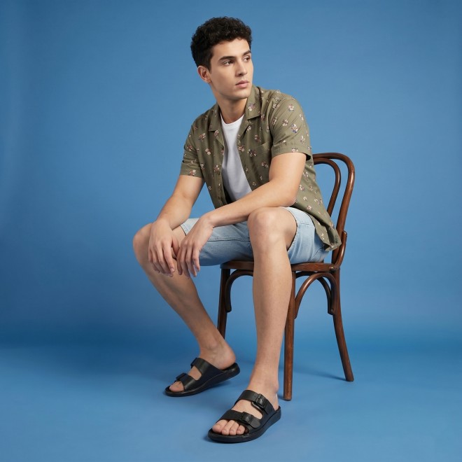 J.Fontini Men Black Casual Slippers (SKU: 60-118-11-40) J.Fontini Men Black Casual Slippers (SKU: 60-118-11-40)