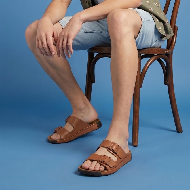 J.Fontini Men Tan Casual Slippers (SKU: 60-118-23-40)
