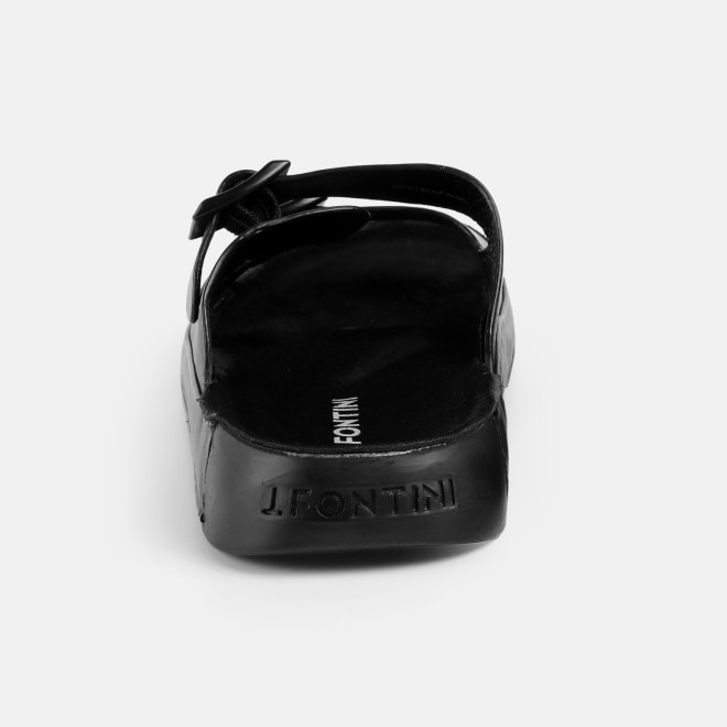 J.Fontini Men Black Casual Slippers (SKU: 60-118-11-40) J.Fontini Men Black Casual Slippers (SKU: 60-118-11-40)
