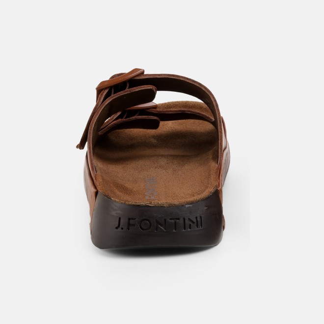 J.Fontini Men Tan Casual Slippers (SKU: 60-118-23-40)