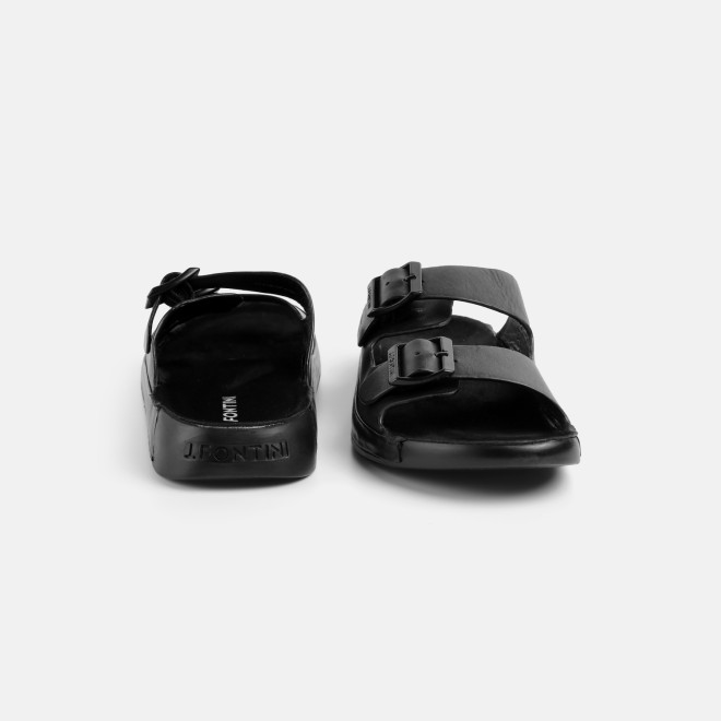 J.Fontini Men Black Casual Slippers (SKU: 60-118-11-40) J.Fontini Men Black Casual Slippers (SKU: 60-118-11-40)