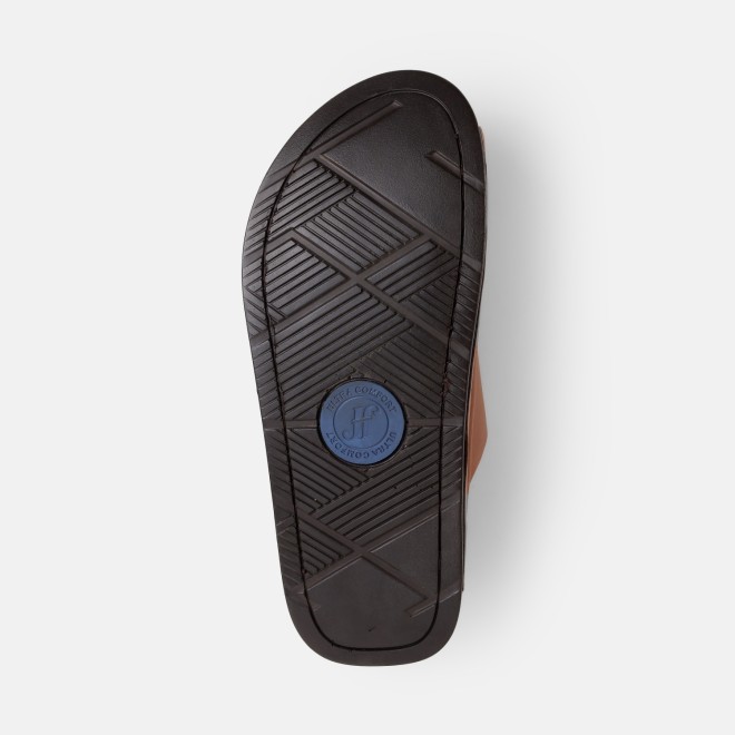 J.Fontini Men Tan Casual Slippers (SKU: 60-118-23-40)