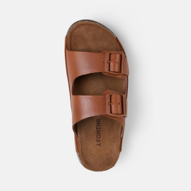 J.Fontini Men Tan Casual Slippers (SKU: 60-118-23-40)