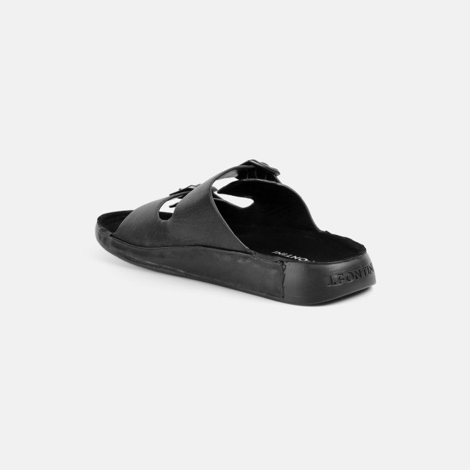 J.Fontini Men Black Casual Slippers (SKU: 60-118-11-40) J.Fontini Men Black Casual Slippers (SKU: 60-118-11-40)