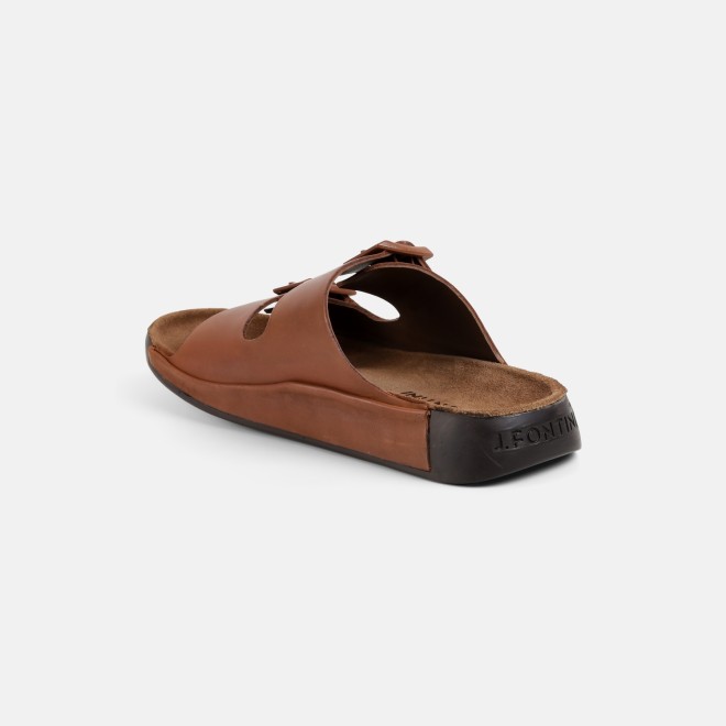 J.Fontini Men Tan Casual Slippers (SKU: 60-118-23-40)