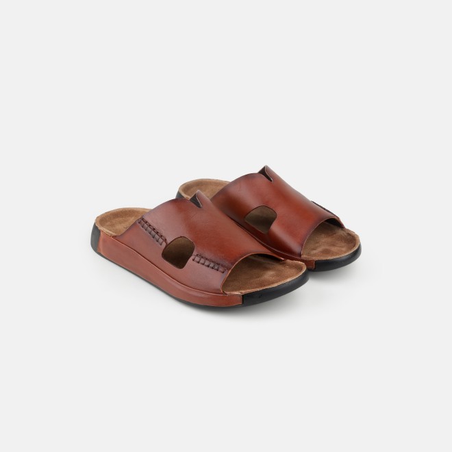 J.Fontini Men Tan Casual Slippers (SKU: 60-123-23-40)