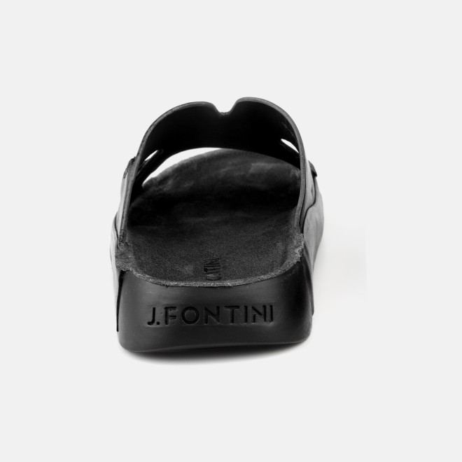 J.Fontini Men Black Casual Slippers (SKU: 60-123-11-41)