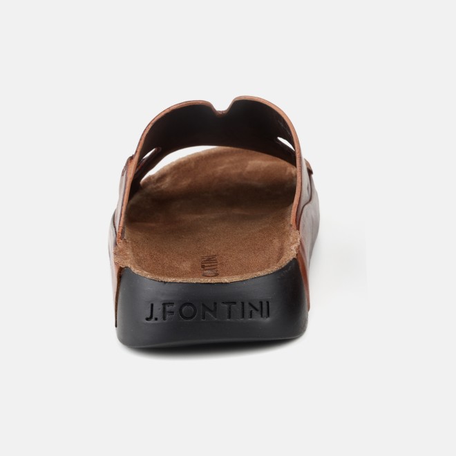 J.Fontini Men Tan Casual Slippers (SKU: 60-123-23-40)