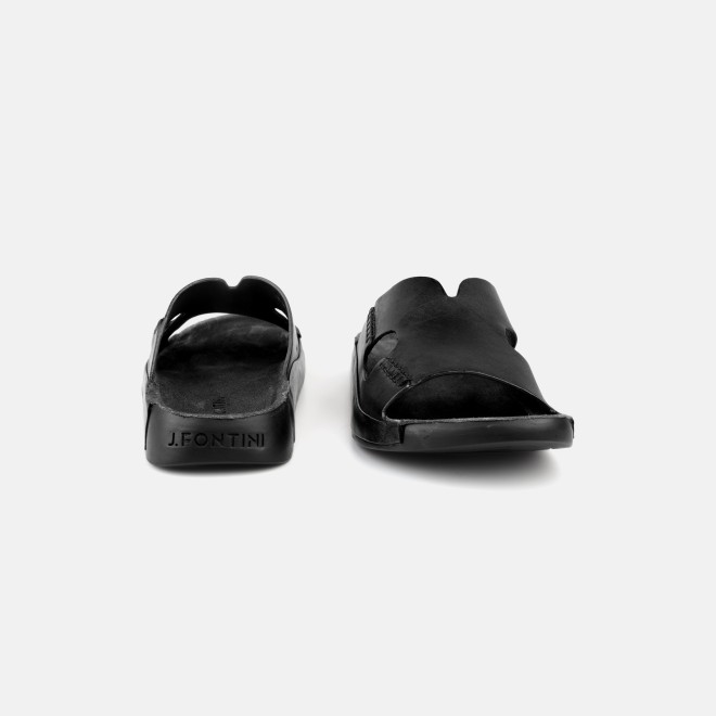 J.Fontini Men Black Casual Slippers (SKU: 60-123-11-41)