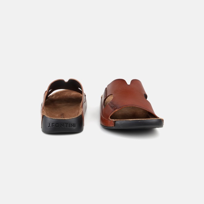 J.Fontini Men Tan Casual Slippers (SKU: 60-123-23-40)