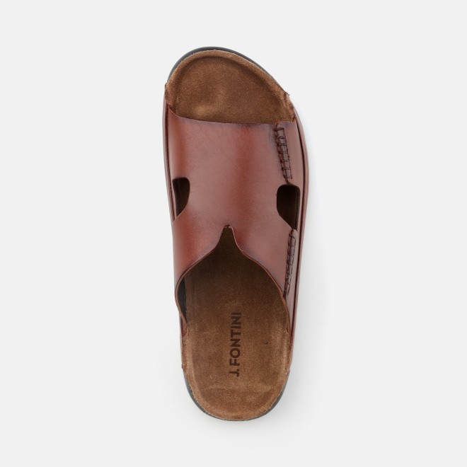 J.Fontini Men Tan Casual Slippers (SKU: 60-123-23-40)