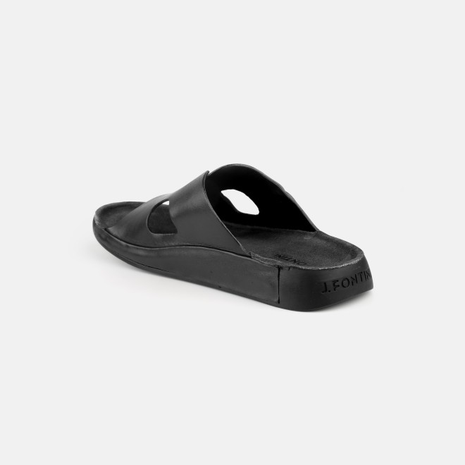 J.Fontini Men Black Casual Slippers (SKU: 60-123-11-41)
