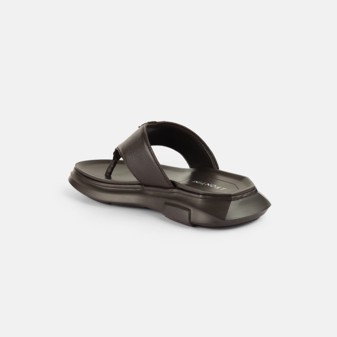 J.Fontini Men Brown Casual Slippers (SKU: 60-124-12-40)