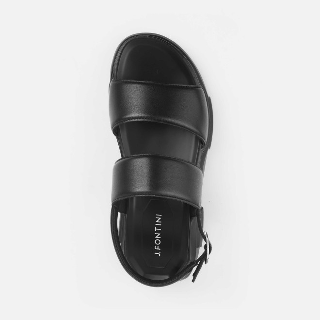 J.Fontini Men Black Casual Sandals (SKU: 60-125-11-40)