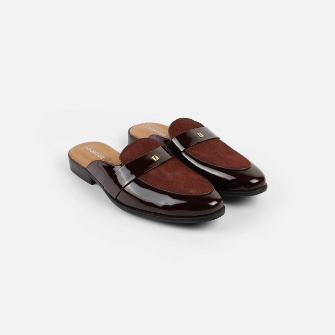 J.Fontini Men Wine Ethnic Slip Ons (SKU: 60-138-58-43)
