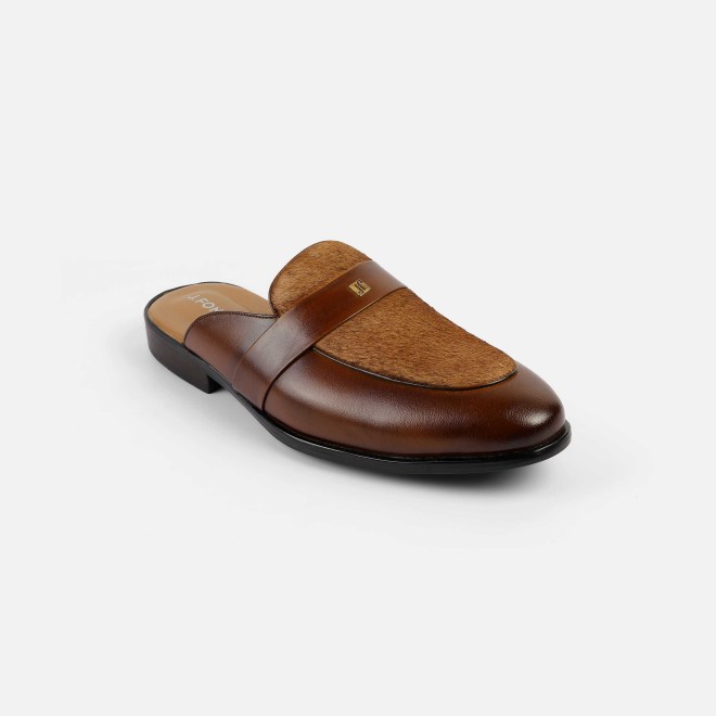 J.Fontini Men Tan Ethnic Slip Ons (SKU: 60-138-23-40)