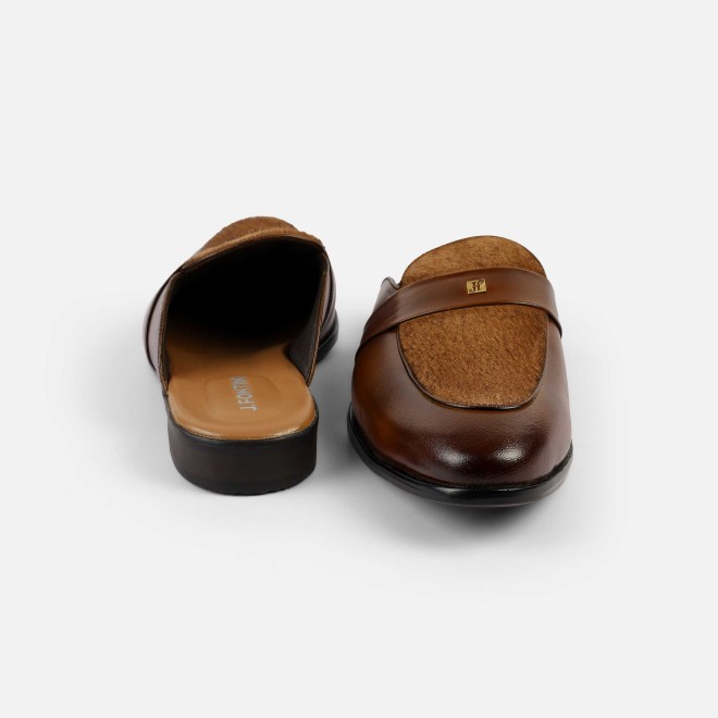 J.Fontini Men Tan Ethnic Slip Ons (SKU: 60-138-23-40)
