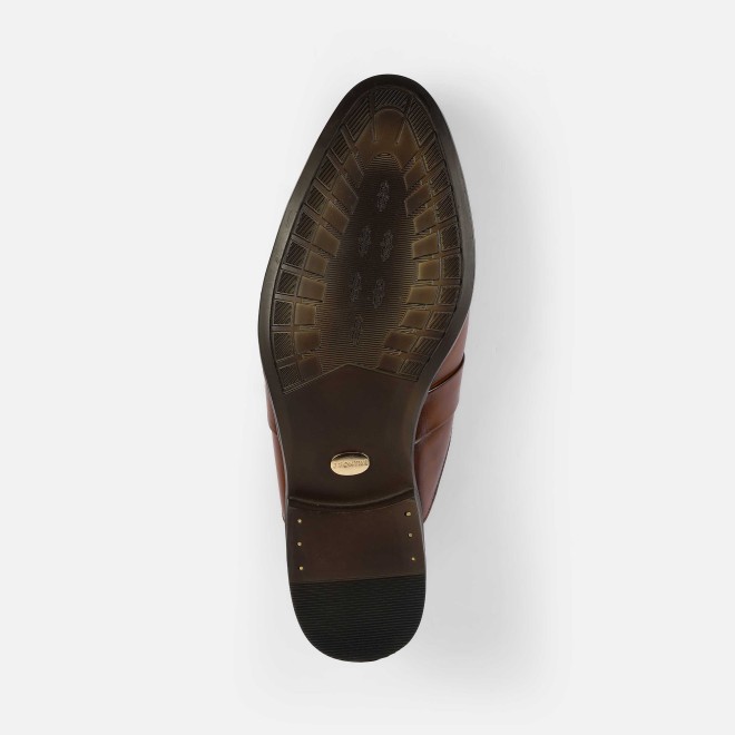 J.Fontini Men Tan Ethnic Slip Ons (SKU: 60-138-23-40)