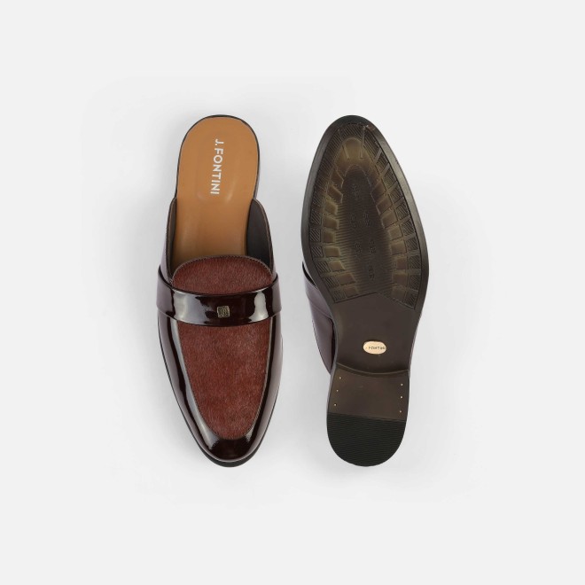 J.Fontini Men Wine Ethnic Slip Ons (SKU: 60-138-58-43)