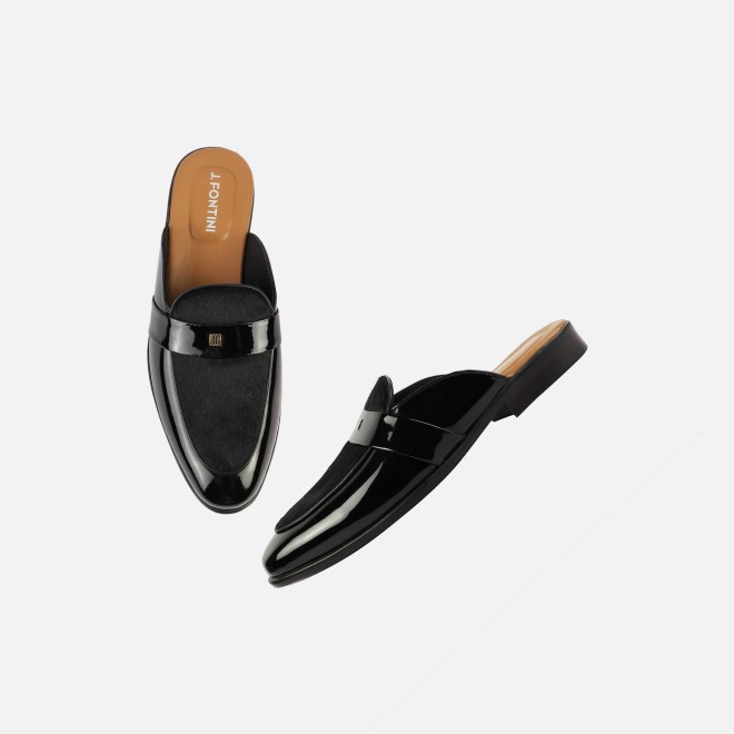 J.Fontini Men Black Ethnic Slip Ons (SKU: 60-138-11-40)