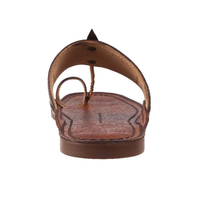 Mochi Men Tan Ethnic Kolhapuris (SKU: 60-1422-23-41)