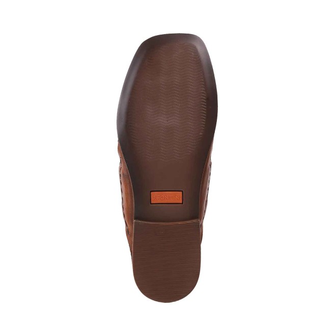 Mochi Men Tan Ethnic Kolhapuris (SKU: 60-1422-23-41)