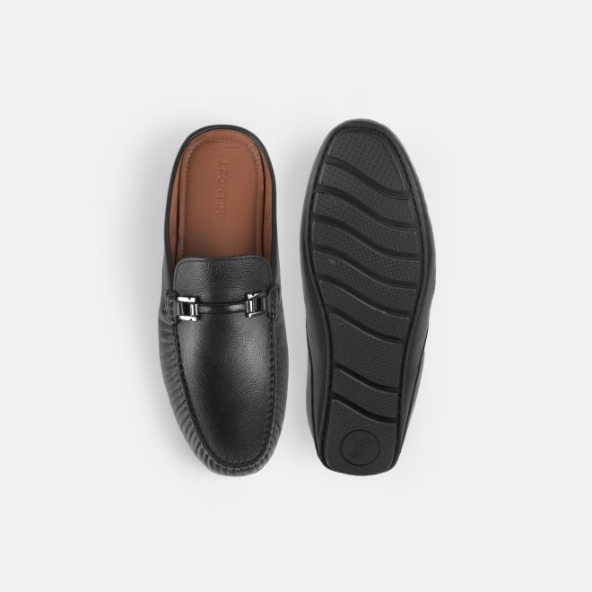 J.Fontini Men Black Casual Slip Ons (SKU: 60-147-11-40)