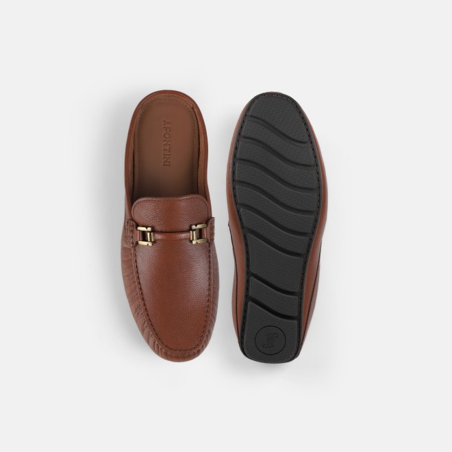 J.Fontini Men Tan Casual Slip Ons (SKU: 60-147-23-40)