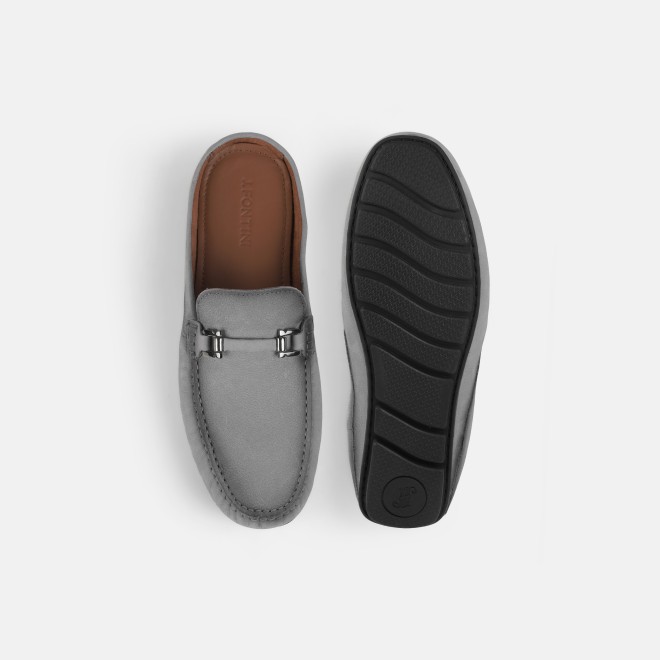 J.Fontini Men Grey Casual Slip Ons (SKU: 60-147-68-40)