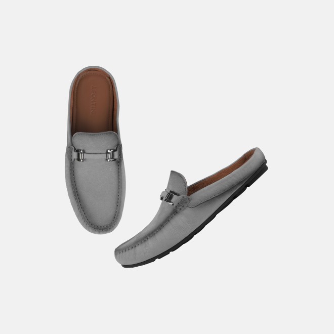 J.Fontini Men Grey Casual Slip Ons (SKU: 60-147-68-40)