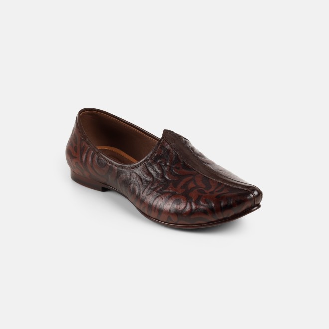J.Fontini Men Brown Ethnic Jutis