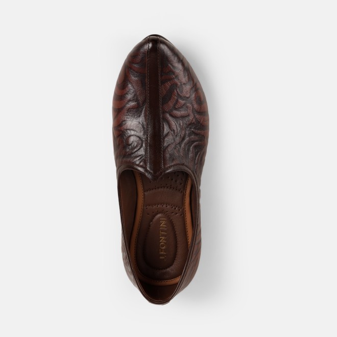 J.Fontini Men Brown Ethnic Jutis (SKU: 60-166-12-41)