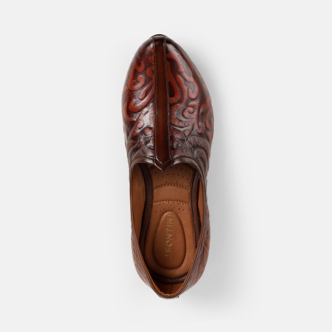 J.Fontini Men Tan Ethnic Jutis (SKU: 60-166-23-39)