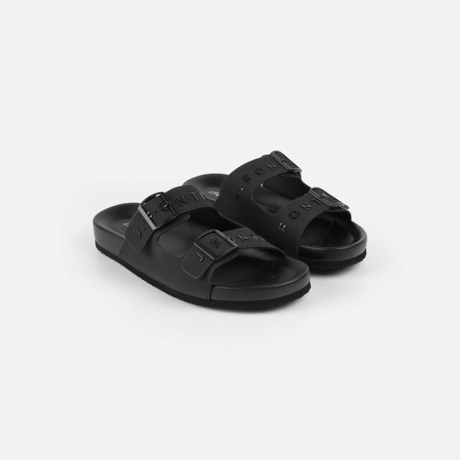 J.Fontini Men Black Casual Slippers (SKU: 60-182-11-44)