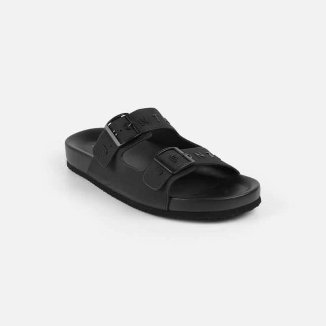 J.Fontini Men Black Casual Slippers (SKU: 60-182-11-44)