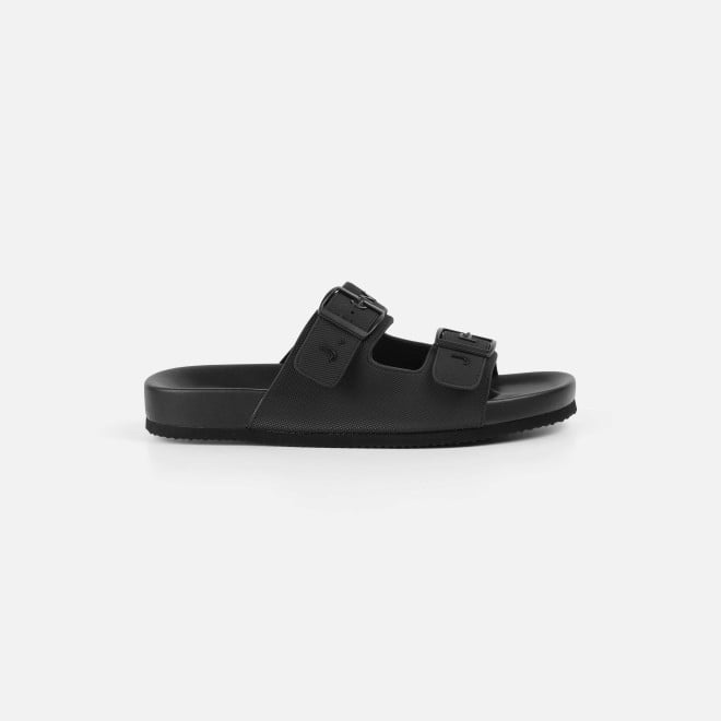 J.Fontini Men Black Casual Slippers (SKU: 60-182-11-44)
