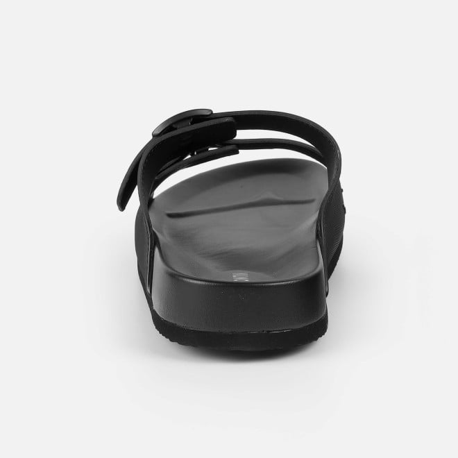 J.Fontini Men Black Casual Slippers (SKU: 60-182-11-44)