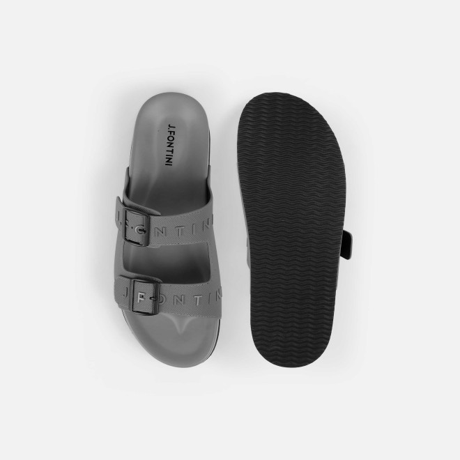 J.Fontini Men Grey Casual Slippers (SKU: 60-182-14-43)