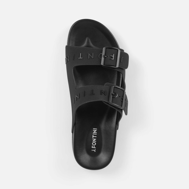 J.Fontini Men Black Casual Slippers (SKU: 60-182-11-44)