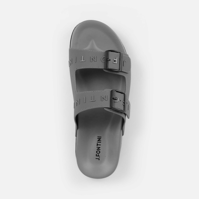 J.Fontini Men Grey Casual Slippers (SKU: 60-182-14-43)